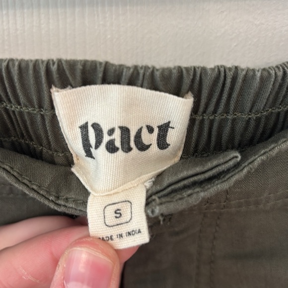 Pact Women’s Woven Twill Utility Jogger Pants in Green - Picture 5 of 8